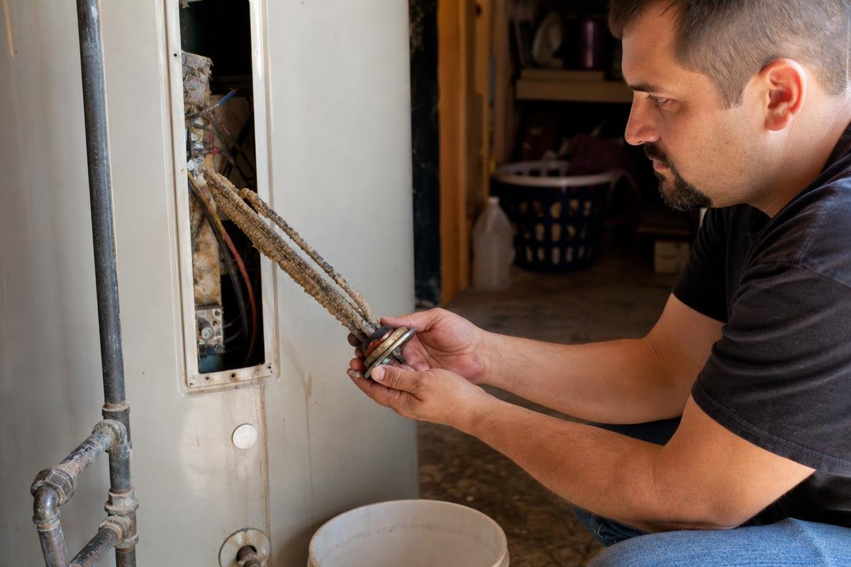 hard water sediment affecting water heater life