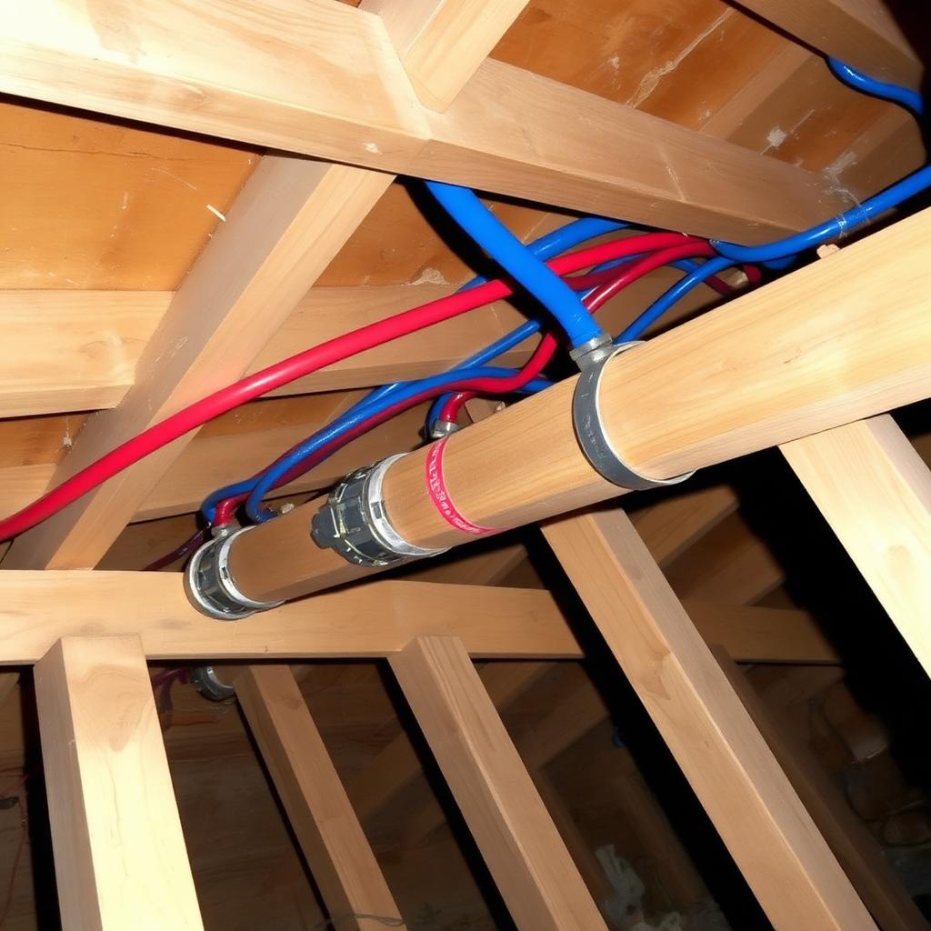 New PEX-A reroute installed in the attic of an Allen, TX townhome bypassing a failed slab line
