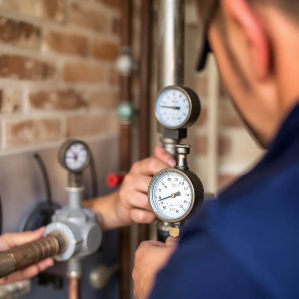 New CSST flexible gas line running to a natural gas furnace in the attic of an Coppell, TX townhome