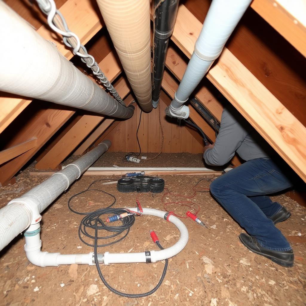 New PEX-A reroute installed in the attic of a Highland Village, TX townhome bypassing a failed slab line