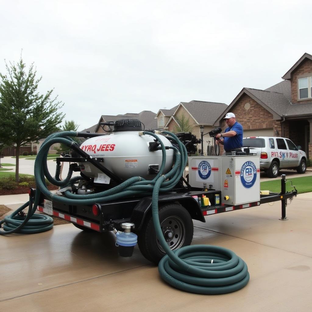 Sewer camera monitor showing the same McKinney, TX main line before and after hydro jetting — restored full diameter