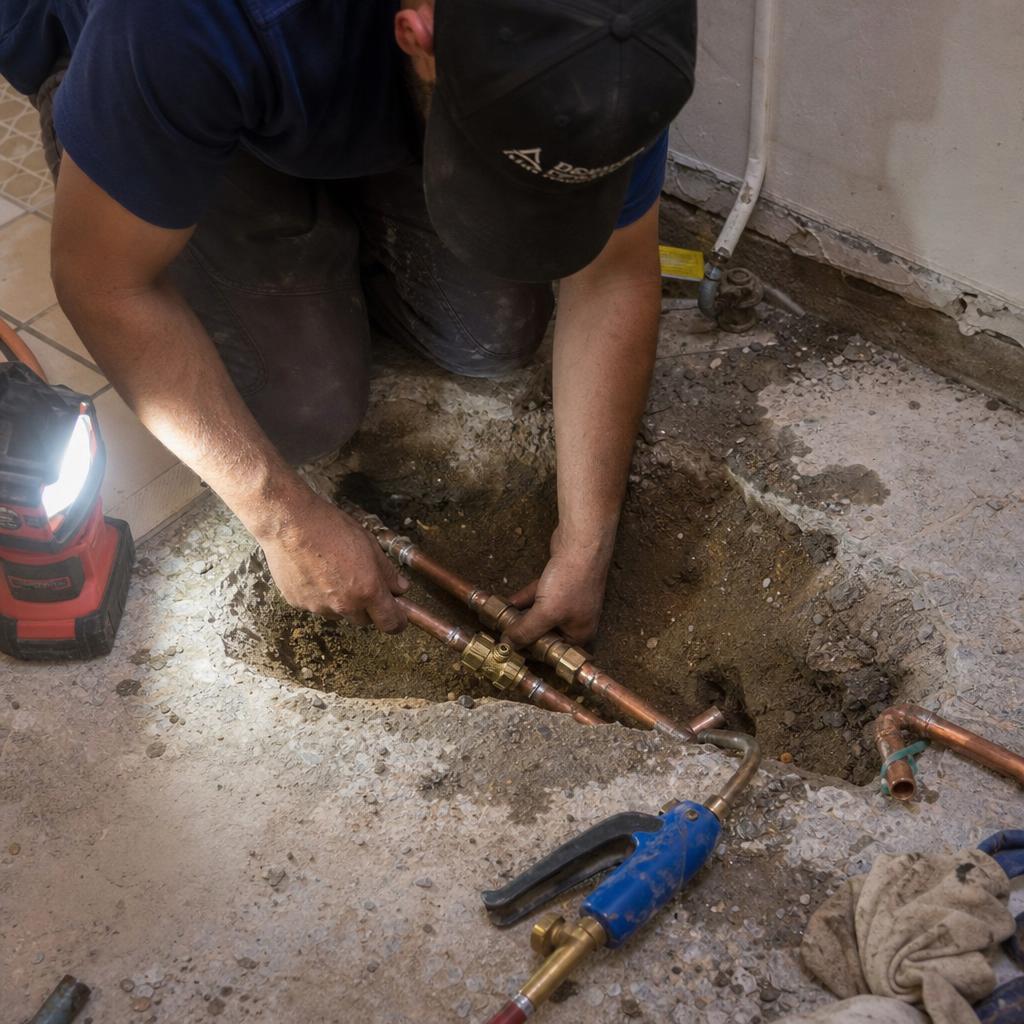 Slab Leak Repair service by Aqua Pure Plumbing